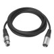 Vivolink XLR M/F cable 1m Black Ref: PROAUDXLRMF1